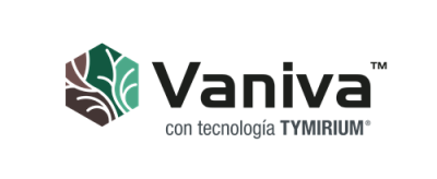 Logotipo de Vaniva con hoja verde y texto “con tecnología TYMIIRIUM”