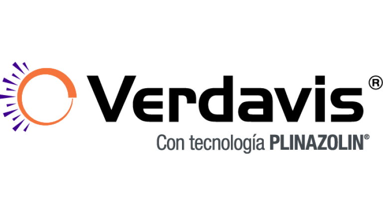 Logotipo de Verdavis con texto “Con tecnología PLINAZOLIN”